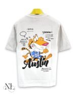 Trendy Lite Grey Printed Oversize T-Shirt for Men & Graphic Tee