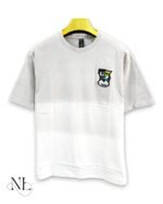 Trendy Lite Grey Printed Oversize T-Shirt for Men & Graphic Tee