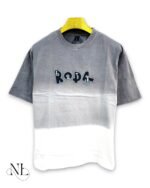 Trendy Dark Grey Print Oversize T-Shirt for Men & Streetwear