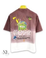 Trendy Lite Purple Printed Oversize T-Shirt & Fashion Graphic Tee