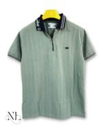 Stylish Lite Green Plain Polo Half T-Shirt for Men & Fashion Collar