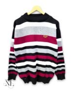 Trendy Pink Stripe classic Full T-Shirt for Men