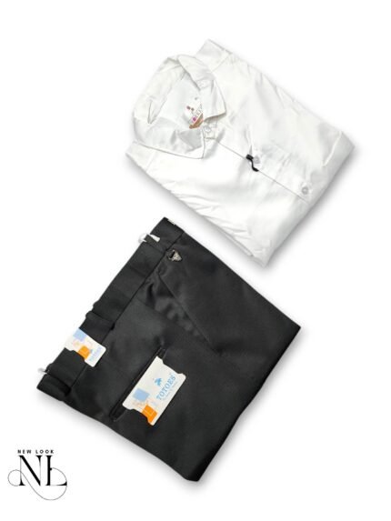 White Shirt & Black Pant Combo for Men & Formal Set
