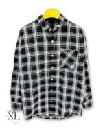 Classic Black Checks Full Shirt for Men & Evening Elegance