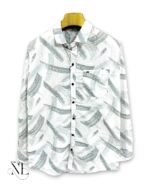 Stylish Printed White Full Shirt for Men & Timeless