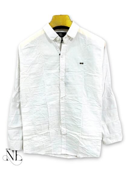 Premium Plain White Full Shirt For Men Premium Quality