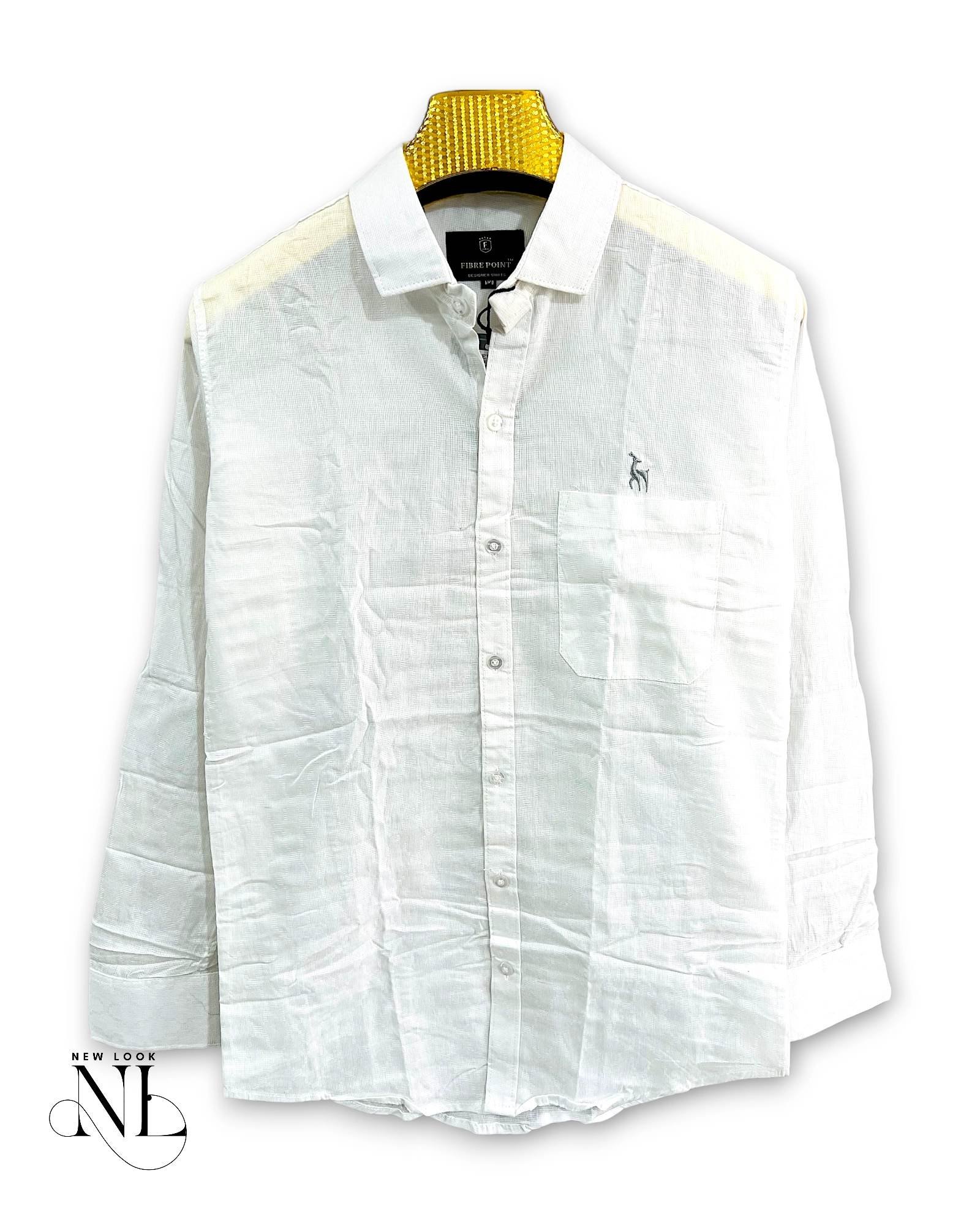 Trendy Classic White Full Shirt For Men & Modern Style Trendy Classic White Full Shirt For Men & Modern Style