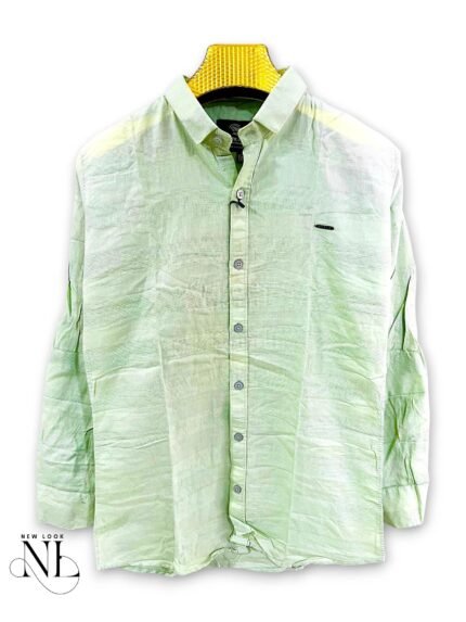 Plain Classic Lite Green Full Shirt for Men & Trendy