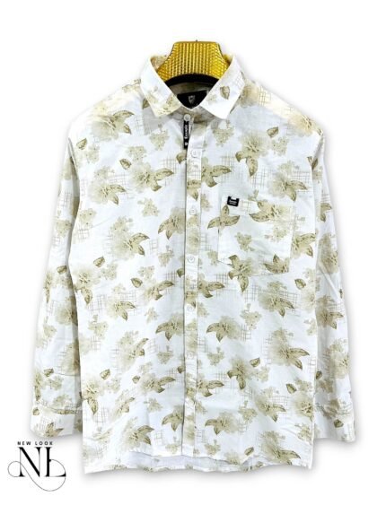 Best Printed White Full Shirt for Men & Royal Elegance