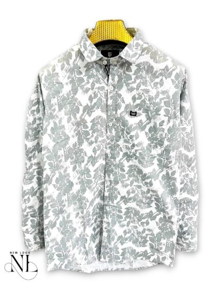 Printed Best Lite Grey Full Shirt for Men Formal & Casual