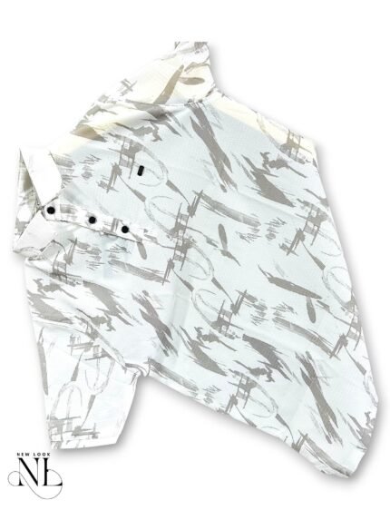 Casual Cream Printed Polo Half T-Shirt & Timeless