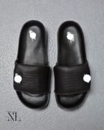 premium Jet Black Slides for Men - Comfort Slides