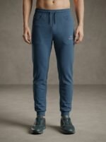Buy Trendy Dark Blue Lycra Track Pant for Men