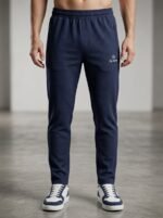 Buy Stylish Navy Blue Lycra Track Pant for Men