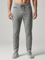 Buy Stylish Lite Grey Lycra Track Pant for Men