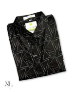 Classic Jet Black Full Print Shirt & Modern Designs