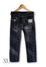 Stylish Solid Dark Grey Baggy Jeans for Men