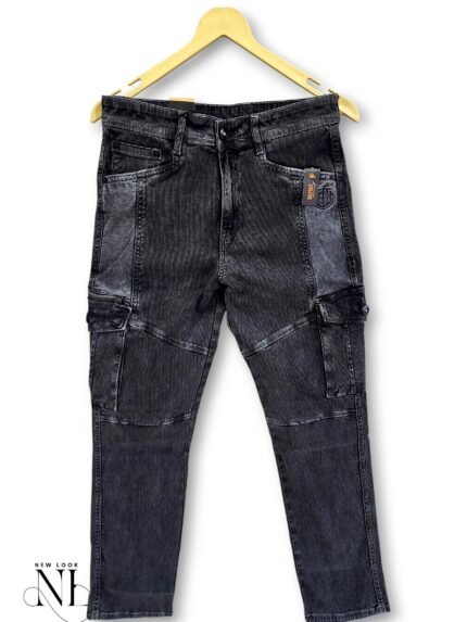 Stylish denim Deep Grey Cargo Pants for Men - Best Trousers