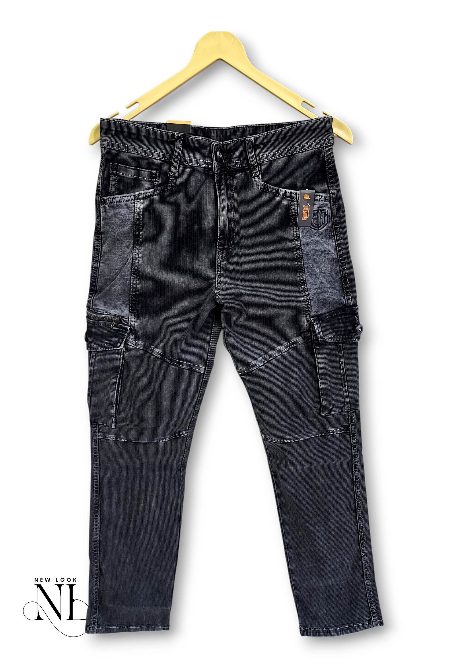 Stylish denim Deep Grey Cargo Pants for Men - Best Trousers Stylish denim Deep Grey Cargo Pants for Men - Best Trousers