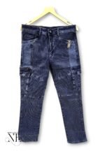 Stylish Denim Navy Blue Cargo Pants for Men - Utility Jeans