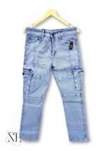 Stylish Solid Sky Blue Cargo Pants for Men - Utility Trousers