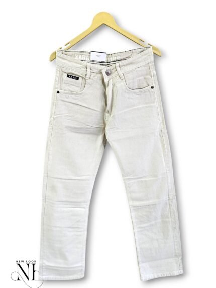 Denim Cream Baggy Jeans for Men - Premium Relaxed Fit
