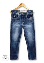 Straight Fit Dark Blue Basic Jeans for Men - Classic Denim