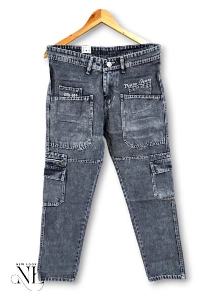 Classic Solid Lite Grey Cargo Pants for Men - Utility Trousers