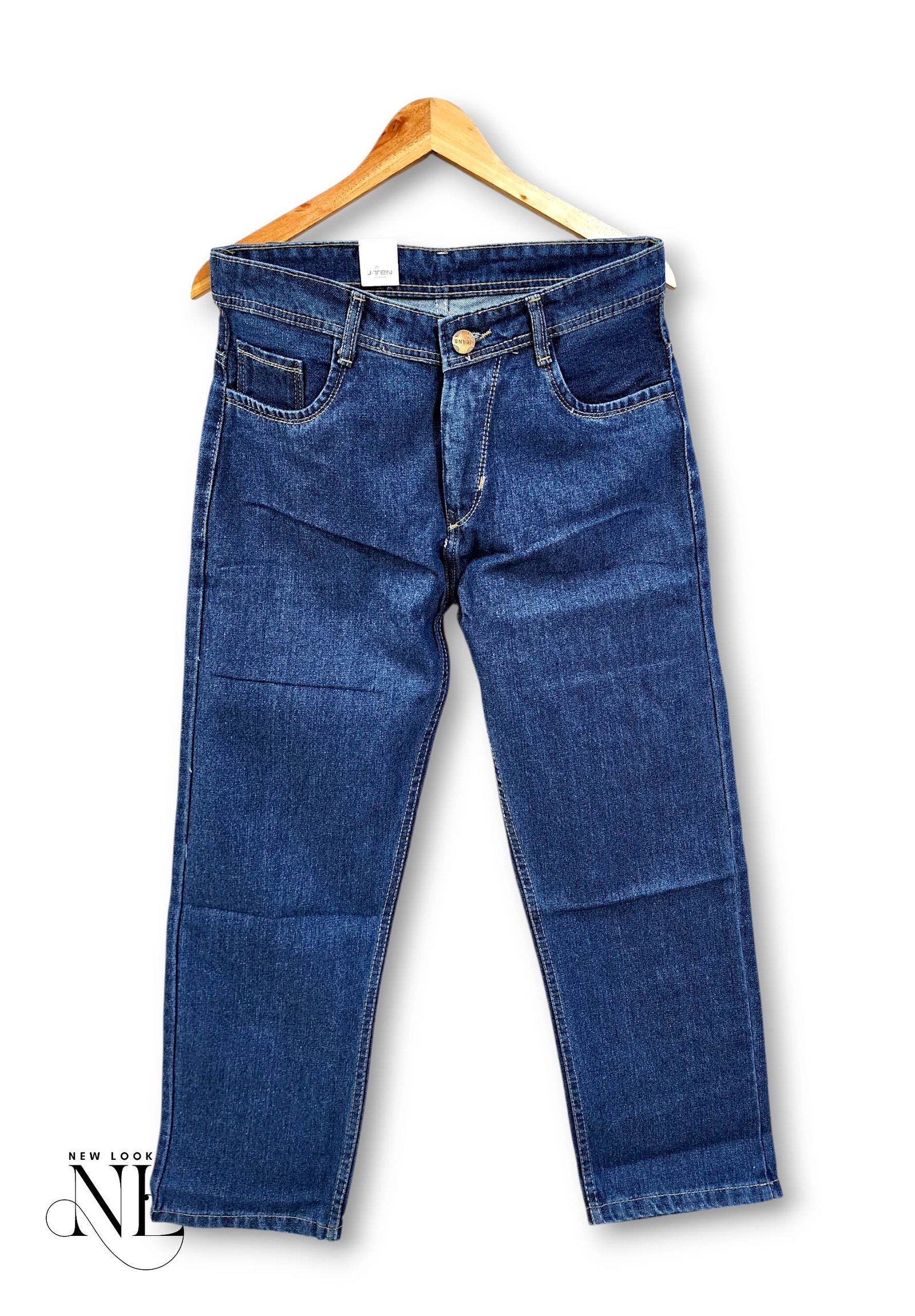 Stylish Solid Dark Blue Baggy Jeans for Men & Classic Denim Stylish Solid Dark Blue Baggy Jeans for Men & Classic Denim