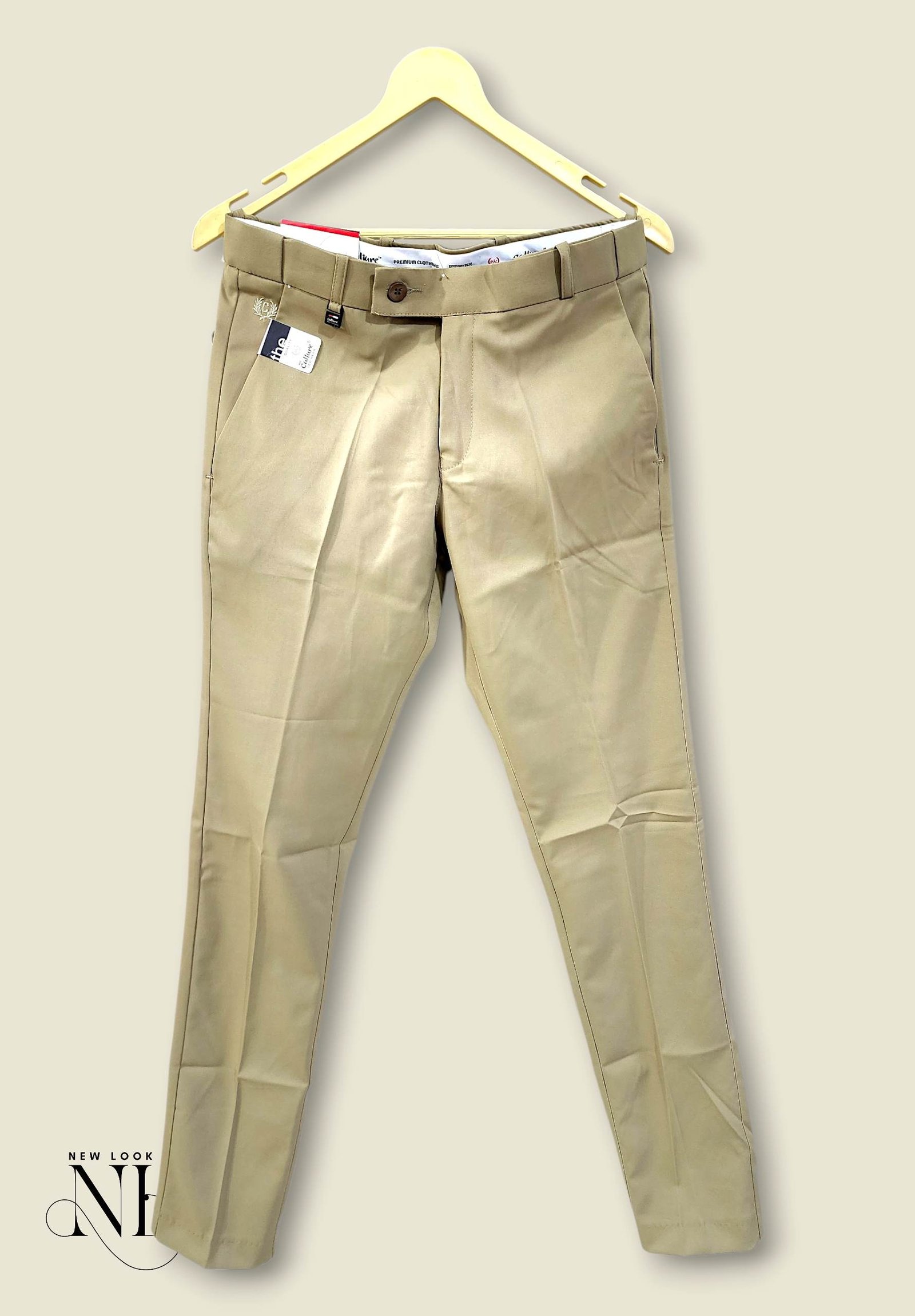 Stylish Cream Formal Pants for Men & Classic Stylish Cream Formal Pants for Men & Classic