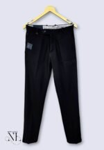 Plain Solid Black Formal Pants for Men - Premium