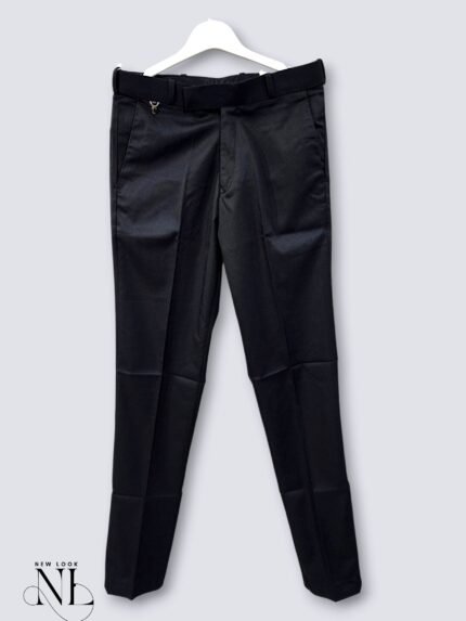 Premium Solid Black Formal Pants for Men