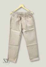 Classic Plain Cream Linen Pants & Premium Breathable