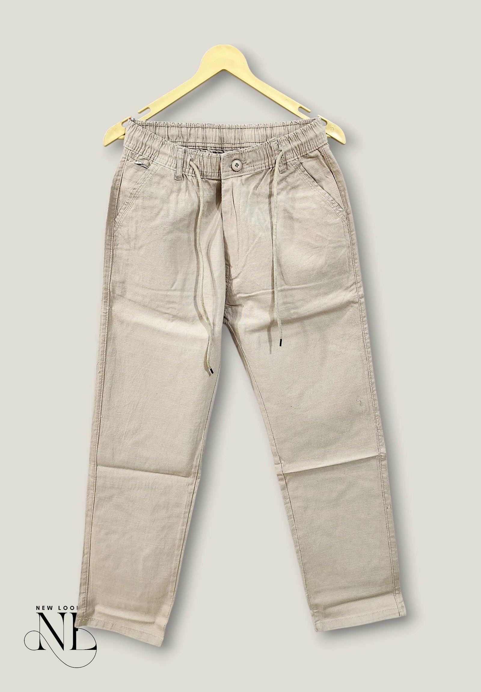 Classic Plain Cream Linen Pants & Premium Breathable Classic Plain Cream Linen Pants & Premium Breathable
