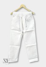 Classic Plain White Linen Pants for Men & Summer Trousers