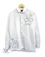 Stylish White Printed Full Shirt for Men - Premium Casual