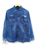 Best Classic Dark Blue Denim Shirt for Men - Premium Casual