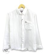 Plain Linen White Full Shirt for Men - Premium Breathable
