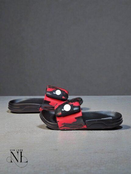 Trendy Best Black Red Slides for Men - Comfort Slides