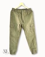 Classic Olive Green Cotton Cargo for Men - Military Style