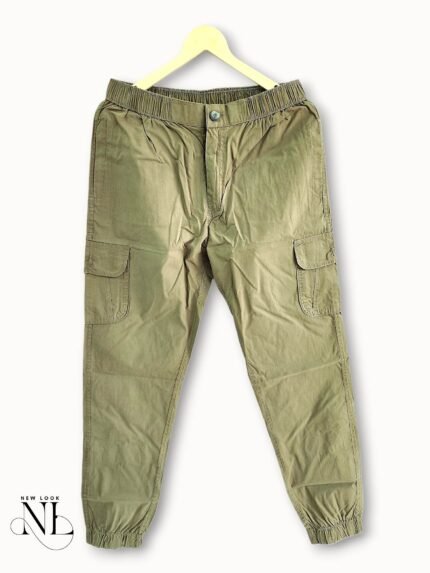 Classic Olive Green Cotton Cargo for Men - Military Style
