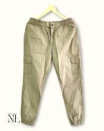 Classic Cream Cotton Cargo for Men - Vintage Utility Style