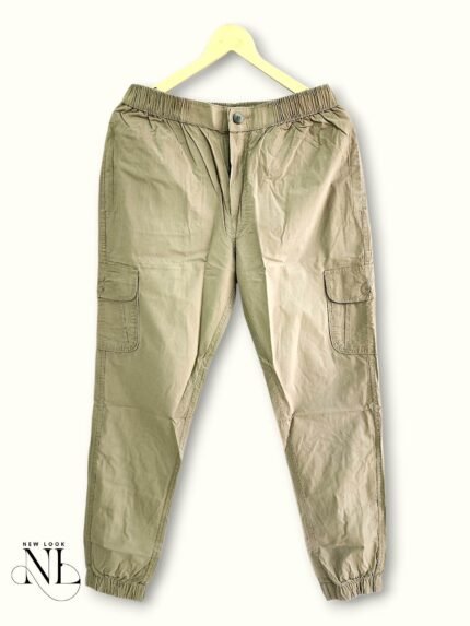 Classic Cream Cotton Cargo for Men - Vintage Utility Style