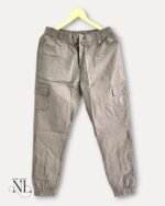 Trendy Cream Cotton Cargo for Men - Modern Utility Style