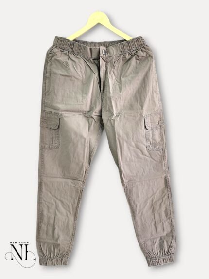 Trendy Cream Cotton Cargo for Men - Modern Utility Style