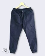 Trendy Navy Blue Cotton Cargo for Men - Modern Utility Style