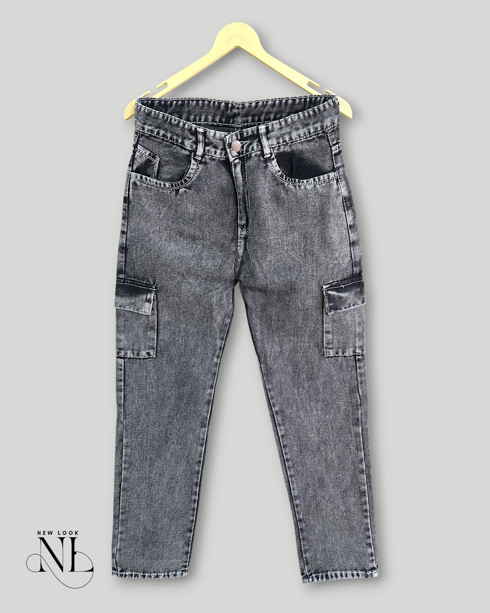 Trendy Dark Grey Denim Jogger for Men - Street Style Essential Trendy Dark Grey Denim Jogger for Men - Street Style Essential