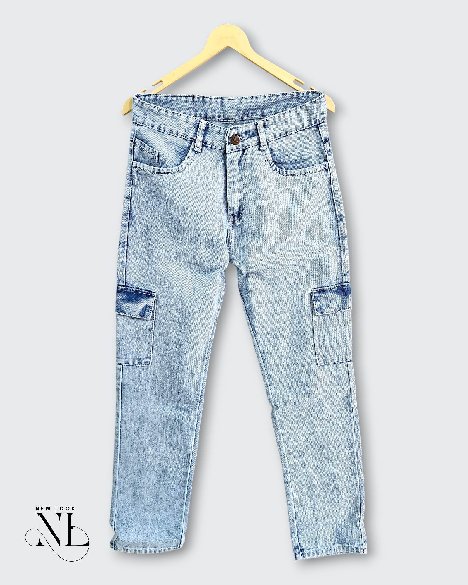 Trendy Sky Blue Denim Jogger for Men - Fresh Street Style Trendy Sky Blue Denim Jogger for Men - Fresh Street Style