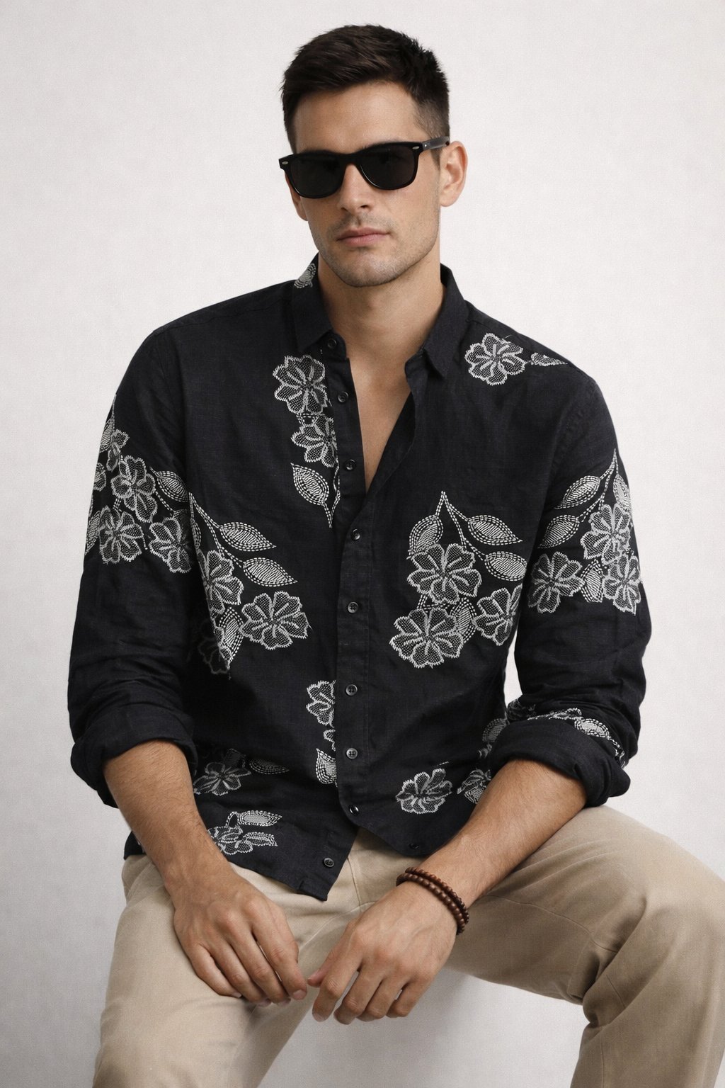 Premium Full Printed Black Shirt for Men - Statement Piece Premium Full Printed Black Shirt for Men - Statement Piece