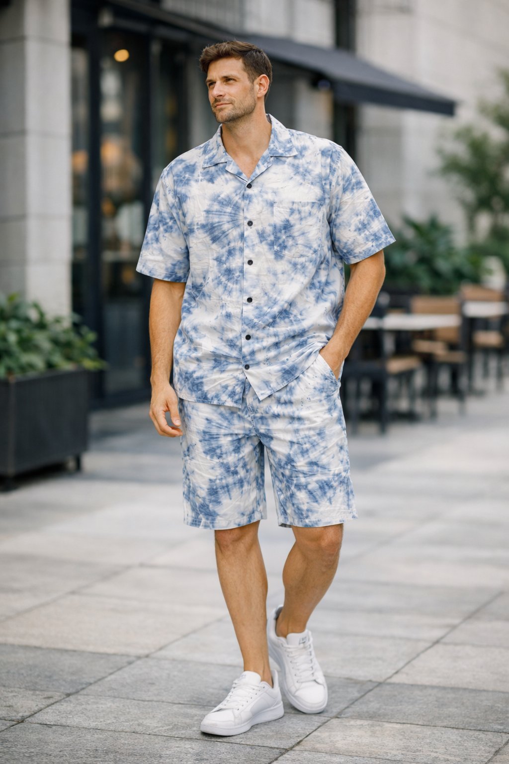 Buy Trendy Blue Printed Cotton Cord Set for Men Buy Trendy Blue Printed Cotton Cord Set for Men